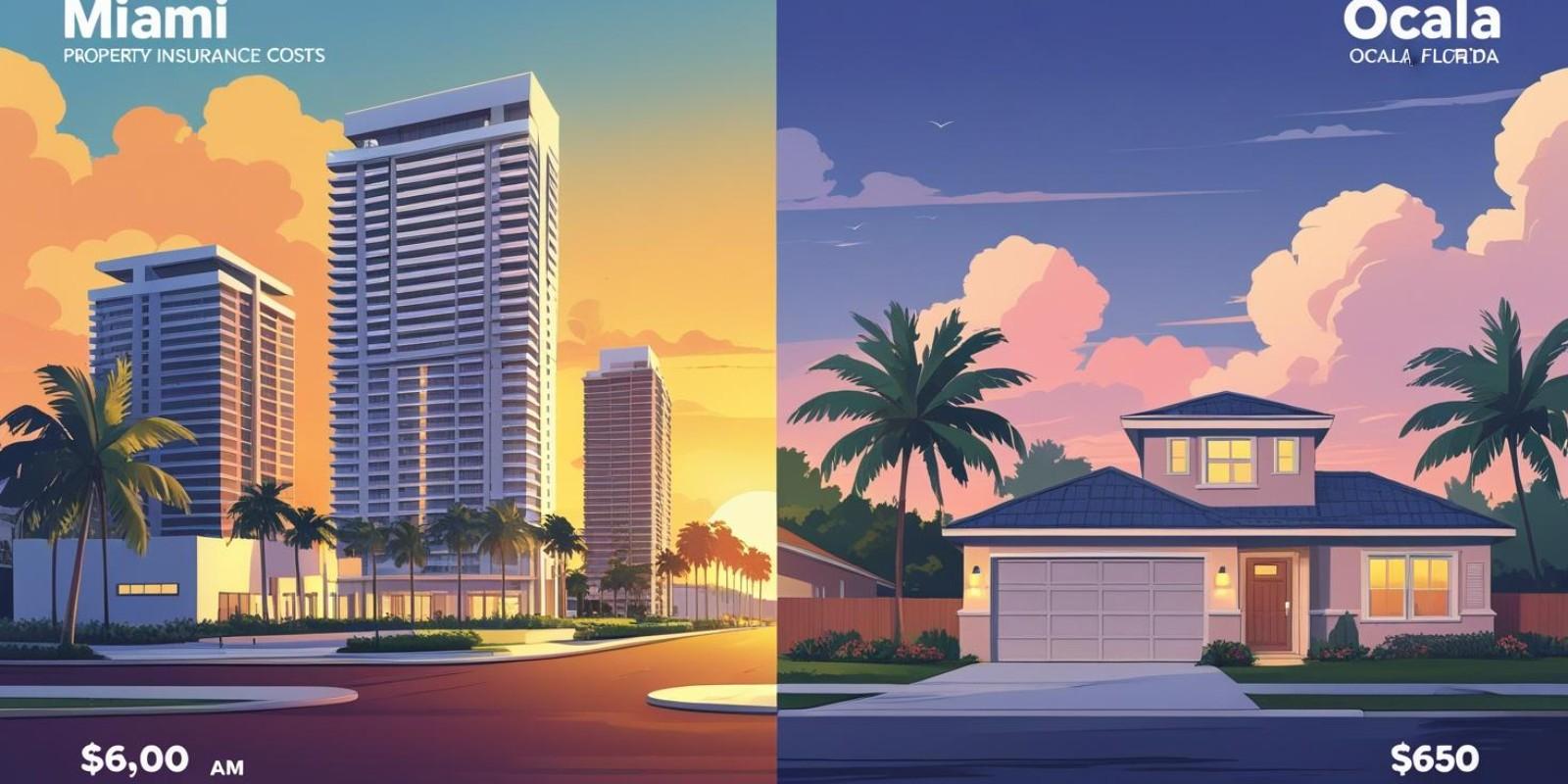 Seguro de Propiedad: Miami vs. Ocala, FL